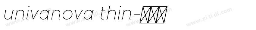 univanova thin字体转换